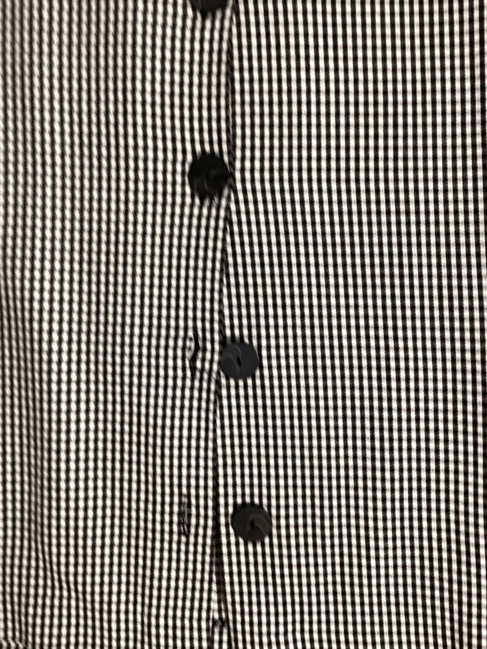Zara Black and White Gingham Midi Skirt with Asymmetric Button Placket Euro XL - Picture 9 of 10